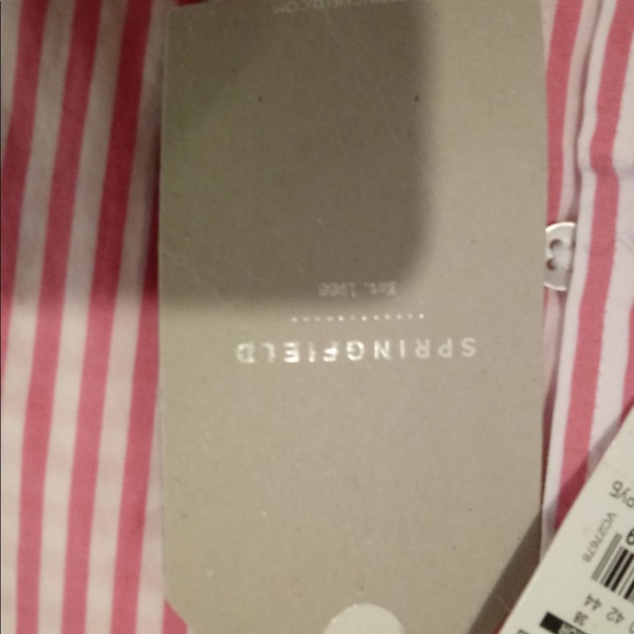 Springfield Womans Pink Striped Shirt. Size 38 - Picture 3 of 3